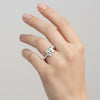 4.55ct DEW White Moissanite Cushion Solitaire Ring