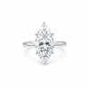 9 ct DEW Certified White Moissanite Solitaire Ring Valentine's Day Gift 18K Gold Plated