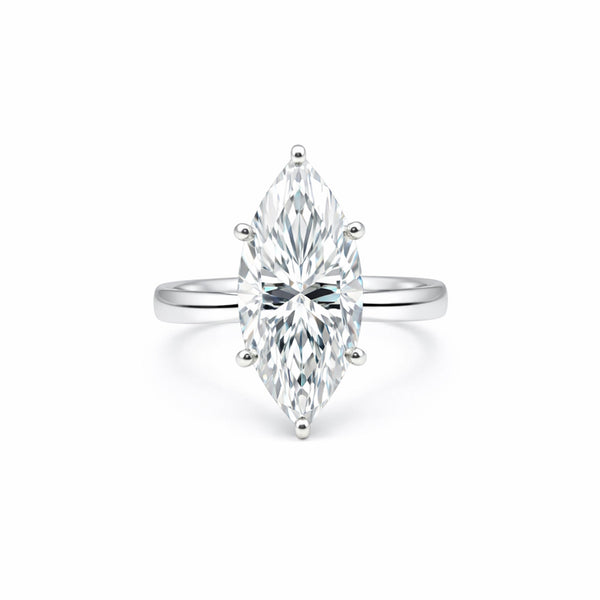 9 ct DEW Certified White Moissanite Solitaire Ring Valentine's Day Gift 18K Gold Plated