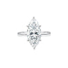3.00 Ct Marquise Cut Lab Grown Diamond Ring — VS1 Clarity, 18k Gold Vermeil