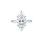 3.00 Ct Marquise Cut Lab Grown Diamond Ring — VS1 Clarity, 18k Gold Vermeil