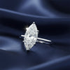 9 ct DEW Certified White Moissanite Solitaire Ring Valentine's Day Gift 18K Gold Plated