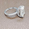 8.7ct DEW White Moissanite Emerald Solitaire Ring