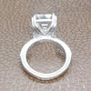 8.7ct DEW White Moissanite Emerald Solitaire Ring