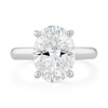 4.0ct DEW White Moissanite Oval Solitaire Ring