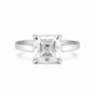 17.0ct DEW White Moissanite Asscher Solitaire Ring