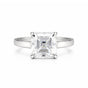 2.80 Ct Asscher Cut Lab Grown Diamond Ring — VS1 Clarity, 18k Gold Vermeil