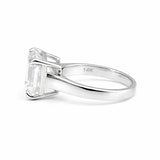 5.4ct DEW White Moissanite Asscher Solitaire Ring