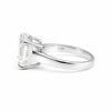Close-up of 2.8ct asscher cut lab diamond, VS1 clarity, full crown view