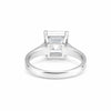 Inner band of 925 sterling silver with 18k gold vermeil on asscher solitaire