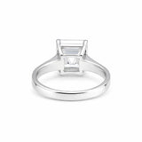 5.4ct DEW White Moissanite Asscher Solitaire Ring