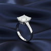 4.2ct DEW White Moissanite Asscher Solitaire Ring