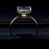 4.9ct DEW White Moissanite Asscher Solitaire Ring
