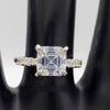4.7ct DEW White Moissanite Asscher Solitaire Ring