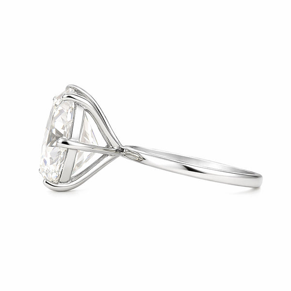 43.50 ct DEW Large Certified F VS1 White Moissanite Solitaire Ring In 18K Gold Plated V 18K Gold Plated