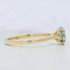 2.55 ct DEW Certified Blue Moissanite Ring – Birthday Gift for Her 18K Gold Plated Verm 18K Gold Plated