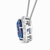20.00ct DEW Blue Moissanite Round Pendant Necklace