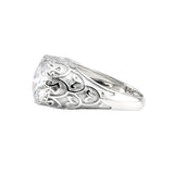 3.60 Ct Round Cut Lab Grown Diamond Ring — VS1 Clarity, 18k Gold Vermeil