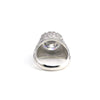 9.85 ct DEW Certified White Moissanite Ring In Gold Vermeil– Rare Wedding Gift Idea