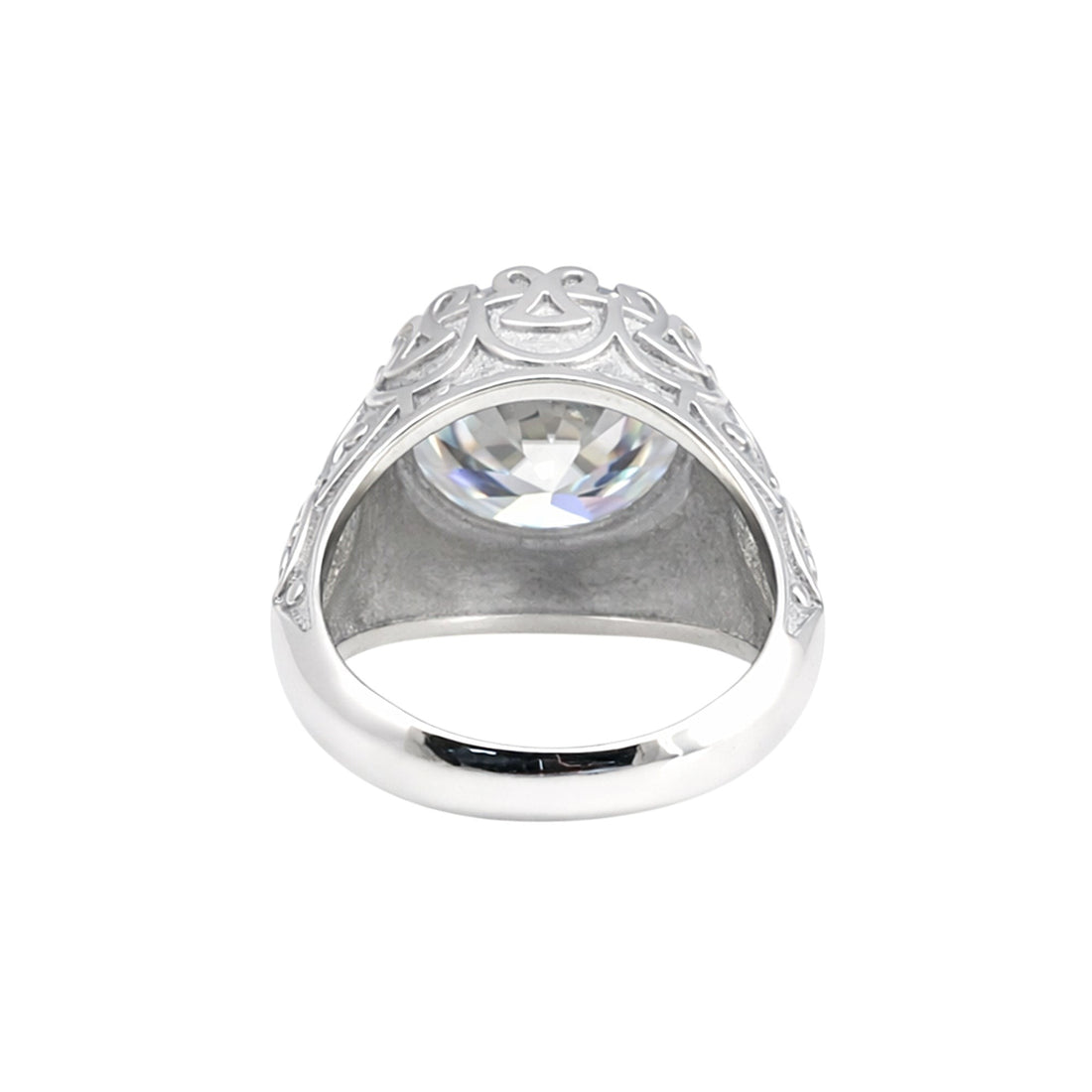 3.60 Ct Round Cut Lab Grown Diamond Ring — VS1 Clarity, 18k Gold Vermeil