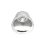 3.60 Ct Round Cut Lab Grown Diamond Ring — VS1 Clarity, 18k Gold Vermeil