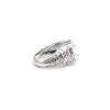9.85 ct DEW Certified White Moissanite Ring In Gold Vermeil– Rare Wedding Gift Idea