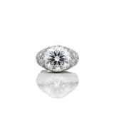 3.60 Ct Round Cut Lab Grown Diamond Ring — VS1 Clarity, 18k Gold Vermeil