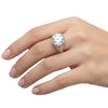3.60 Ct Round Cut Lab Grown Diamond Ring — VS1 Clarity, 18k Gold Vermeil