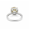 10.50 ct DEW Champagne Moissanite Ring in Prong Set Certified Stone 18K Gold Plated Ver 18K Gold Plated