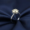 10.50 ct DEW Champagne Moissanite Ring in Prong Set Certified Stone 18K Gold Plated Ver 18K Gold Plated