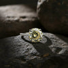 10.50 ct DEW Champagne Moissanite Ring in Prong Set Certified Stone 18K Gold Plated Ver 18K Gold Plated