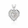 10.00ct DEW White Moissanite Heart Cut Pendant Necklace