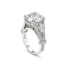 9.25ct DEW White Moissanite Round Solitaire Ring