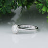 5.5ct DEW White Moissanite Round Solitaire Ring