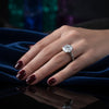 5.5ct DEW White Moissanite Round Solitaire Ring