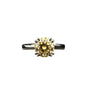 3.00 Ct Round Cut Champagne Lab Grown Diamond Ring — VS1 Clarity, 18k Gold Vermeil