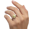 3.00 Ct Round Cut Champagne Lab Grown Diamond Ring — VS1 Clarity, 18k Gold Vermeil