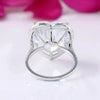 6.7ct DEW White Moissanite Heart Solitaire Ring