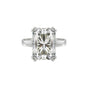 10.00 Ct Emerald Cut Lab Grown Diamond Ring — VS1 Clarity, 18k Gold Vermeil