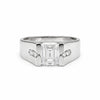 1.50 Ct Emerald Cut Lab Grown Diamond Ring — VS1 Clarity, 18k Gold Vermeil