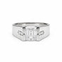 1.50 Ct Emerald Cut Lab Grown Diamond Ring — VS1 Clarity, 18k Gold Vermeil