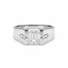 10.50 ct DEW Off White Moissanite Men’s Ring Gift for Groom or Husband 18K Gold Plated in 18K Gold Plated Vermeil