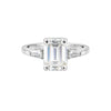 4.50 Ct Emerald Cut Lab Grown Diamond Ring — VS1 Clarity, 18k Gold Vermeil