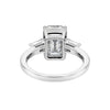 4.50 Ct Emerald Cut Lab Grown Diamond Ring — VS1 Clarity, 18k Gold Vermeil