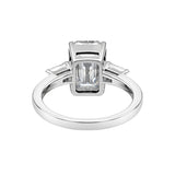 4.50 Ct Emerald Cut Lab Grown Diamond Ring — VS1 Clarity, 18k Gold Vermeil