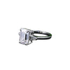 4.50 Ct Emerald Cut Lab Grown Diamond Ring — VS1 Clarity, 18k Gold Vermeil