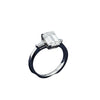 4.50 Ct Emerald Cut Lab Grown Diamond Ring — VS1 Clarity, 18k Gold Vermeil