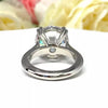 6.65ct DEW White Moissanite Round Solitaire Ring