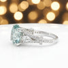 8.50 ct DEW Round Cut Blue Treated Moissanite Solitaire Ring in WOW 18K Gold Plated Ver 18K Gold Plated