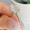 5.74ct DEW White Moissanite Asscher Solitaire Ring
